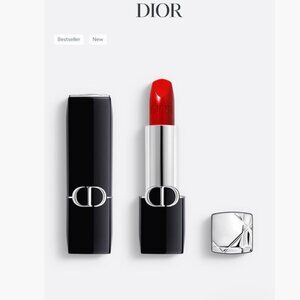 MSRP $50 | Dior Rouge Dior Refillable Lipstick – 999 Satin Balm – NWOB